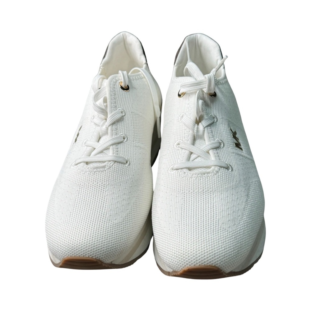 MICHAEL Michael Kors Monique Knit Sneaker White/Gold-tone Accents NWOT Size 9.5 - Picture 8 of 15